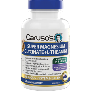 Caruso's Super Magnesium Glycinate + L-Theanine 60 Tablets