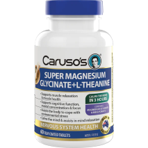 Caruso's Super Magnesium Glycinate + L-Theanine 60 Tablets