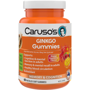 Caruso's Ginkgo Gummies 60 Pastilles (Soft Gummies) Mango Raspberry