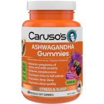 Caruso's Ashwagandha Gummies 60 Pastilles (Soft Gummies) Mixed Berry & Blackcurrant
