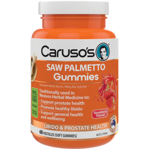 Caruso's Saw Palmetto Gummies 60 Pastilles (Soft Gummies) Strawberry