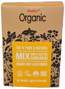Radico Organic Natural Hair Treatment Mix (Amla Reetha Shikakai) Powder 100g