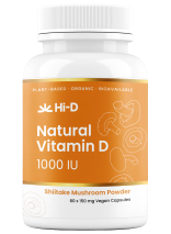 Hi-D Natural Vitamin D 1000 IU (Organic Shiitake Mushroom) 60 Capsules
