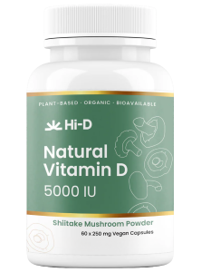 Hi-D Natural Vitamin D 5000 IU (Organic Shiitake Mushroom) 60 Capsules