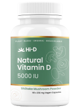 Hi-D Natural Vitamin D 5000 IU (Organic Shiitake Mushroom) 60 Capsules
