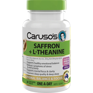 Caruso's Saffron + L-Theanine 30 Film Coated Tablets