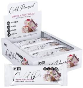 Fibre Boost Cold Pressed Protein Bars White Rocky Road 60g Box of 12
