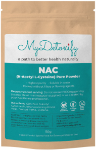 MyDetoxify NAC (N-Acetyl L-Cysteine) Pure Powder 50g