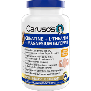Caruso's Creatine + L-Theanine + Magnesium Glycinate 225g Mango Flavour