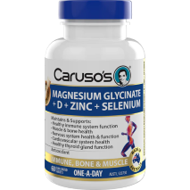 Caruso's Magnesium Glycinate + D + Zinc + Selenium 60 Tablets