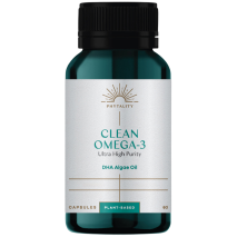 Phytality Clean Omega-3 DHA Alae Oil Plant Based 60 Capsules