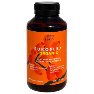 Suko Nordic Australia Sukoflex® Organic AP-4® Rosehip with Natural Vitamin C 180 Vegan Capsules