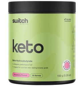 Switch Nutrition Keto BHB Beta-Hydroxybutyrate Performance Fuel 150g Raspberry