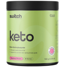Switch Nutrition Keto BHB Beta-Hydroxybutyrate Performance Fuel 150g Raspberry