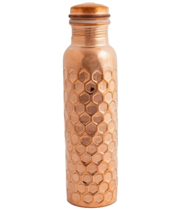 Goodly Gosh Diamond Hammered Copper Water Bottle 950mL Charisma