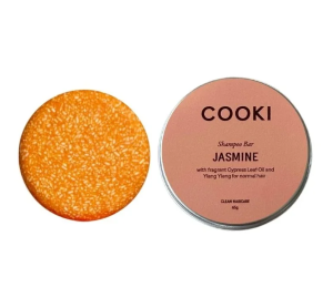 Cooki Haircare Jasmine & Cypress Shampoo Bar With Tin 65g