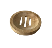 Cooki Haircare Round Bamboo Bar Drainer Dish