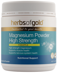 Herbs of Gold Magnesium Powder High Strength 300g Pineapple