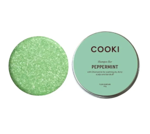 Cooki Haircare Peppermint & Chamomile Shampoo Bar With Tin 65g
