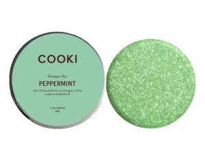 Cooki Haircare Peppermint & Chamomile Shampoo Bar JUMBO With Tin 108g