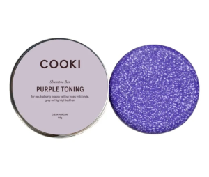 Cooki Haircare Purple Toning Shampoo Bar JUMBO With Tin 108g 