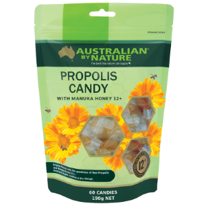 Australian By Nature Propolis Candy with Manuka Honey 12+ (MGO 400) 60 Candies