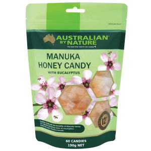 Australian By Nature Manuka Honey Candy with Eucalyptus 12+ 60 Candies
