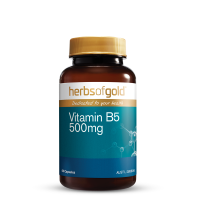Herbs of Gold Vitamin B5 500mg 60 Vege Capsules