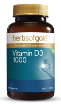 Herbs of Gold Vitamin D3 1000 120 Capsules