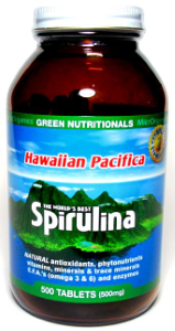 MicrOrganics Green Nutritionals Hawaiian Pacifica Spirulina 500 Tablets