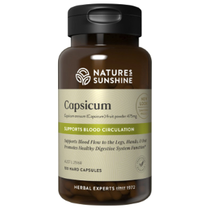 Nature's Sunshine Capsicum 475mg (Cayenne Pepper) 100 Capsules