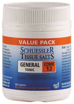 Schuessler Tissue Salts Combination 12 General Tonic 250 Tablets