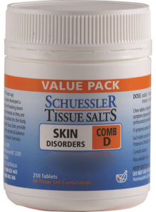 Schuessler Tissue Salts Combination D Skin Disorders 250 Tablets
