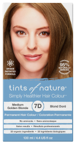 Tints Of Nature Permanent Hair Colour Medium Golden Blonde 7D 130mL