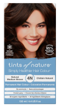 Tints Of Nature Permanent Hair Colour Natural Medium Brown 4N 130mL