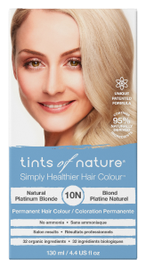 Tints Of Nature Permanent Hair Colour Natural Platinum Blonde 10N 130mL