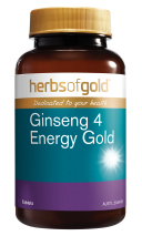 Herbs of Gold Ginseng 4 Energy Gold 30 Tablets