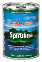 MicrOrganics Green Nutritionals Hawaiian Pacifica Spirulina 2000 Tablets