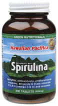MicrOrganics Green Nutritionals Hawaiian Pacifica Spirulina 200 Tablets