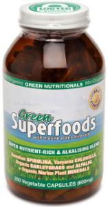 MicrOrganics Green Nutritionals Green Superfoods 250 Vege Capsules