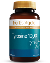 Herbs Of Gold Tyrosine 1000 60 Tablets