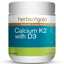 Herbs Of Gold Calcium K2 with D3 180 Tablets