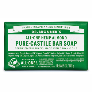 Dr. Bronner's All-One Hemp Pure-Castile Bar Soap Almond 140g