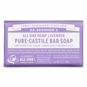 Dr. Bronner's All-One Hemp Pure-Castile Bar Soap Lavender 140g