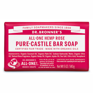 Dr. Bronner's All-One Hemp Pure-Castile Bar Soap Rose 140g
