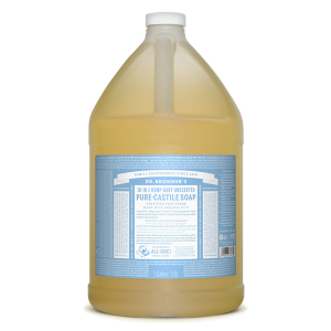 Dr. Bronner's 18-in-1 Hemp Pure-Castile Liquid Soap Baby Unscented 3.8L