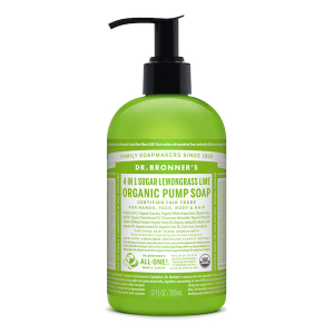 Dr. Bronner's 4-in-1 Organic Sugar Soap Pump Lemongrass Lime 710mL