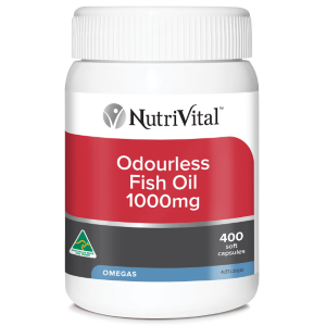 NutriVital Odourless Fish Oil 1000mg 400 Capsules 