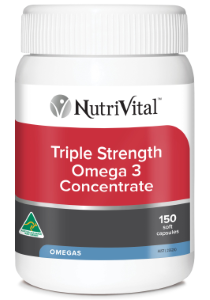 NutriVital Triple Strength Omega 3 Concentrate 150 Capsules