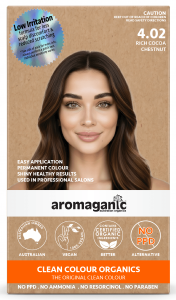 Aromaganic Clean Colour Organics Hair Colour 4.02 Rich Cocoa Chestnut